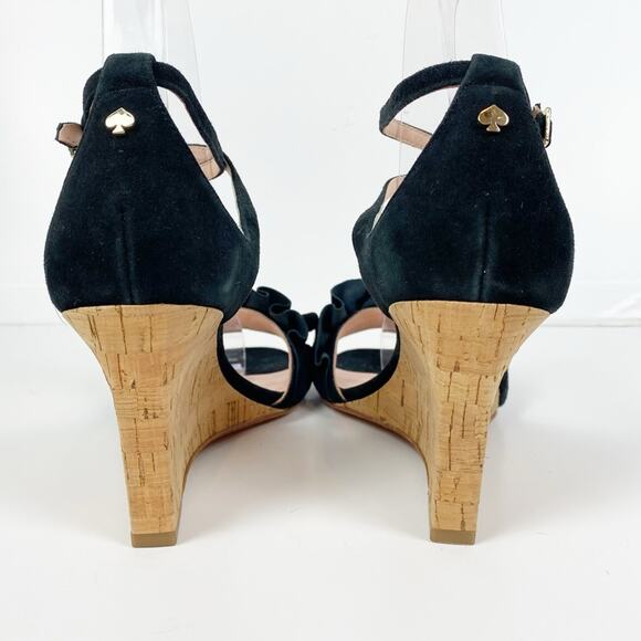 Kate Spade Dawson Suede Cork Wedge Sandal Women’s Size 6 - Picture 7 of 10